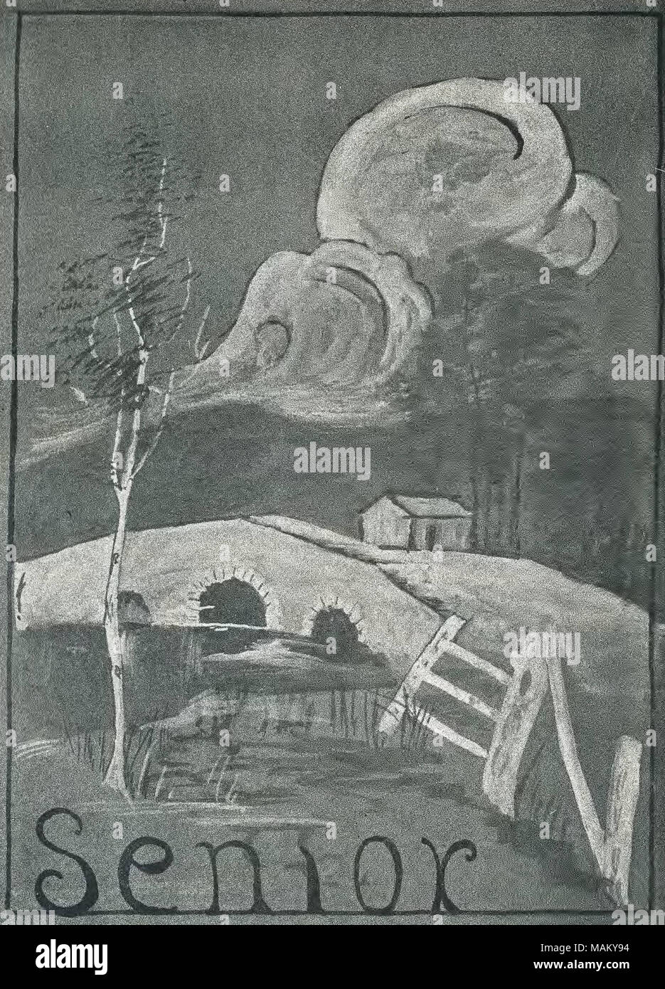 'Senior' Artwork in Locust Jahrbuch East Texas State Normal's College in 1921. . 1921. Stockfoto