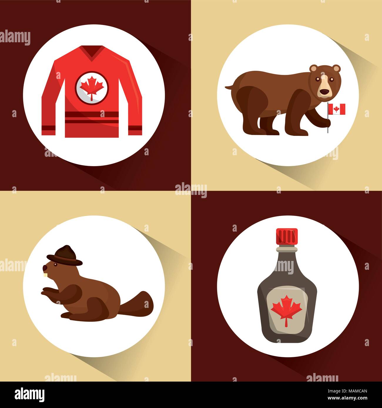 Kanada land Symbole Stock Vektor