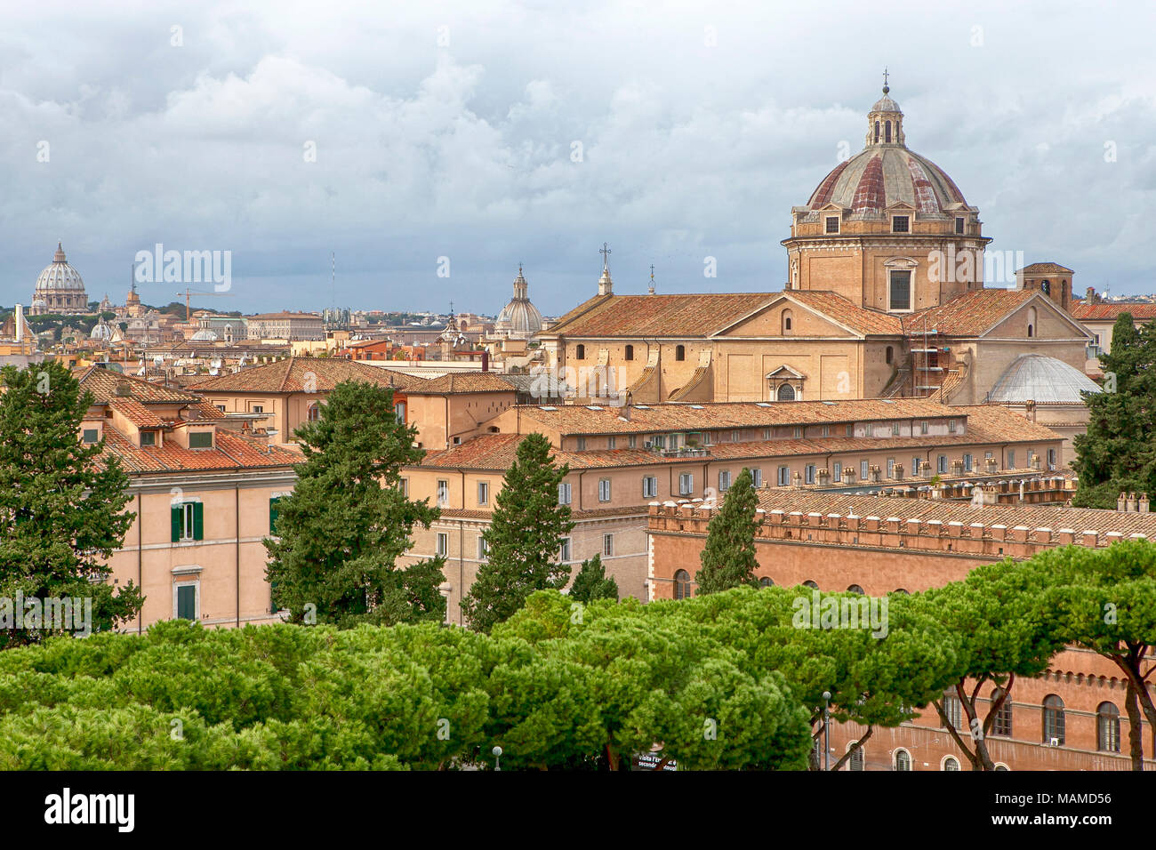 Rom, Italien, 18. November 2017 Blick auf Imperial Forum Rom Stockfoto