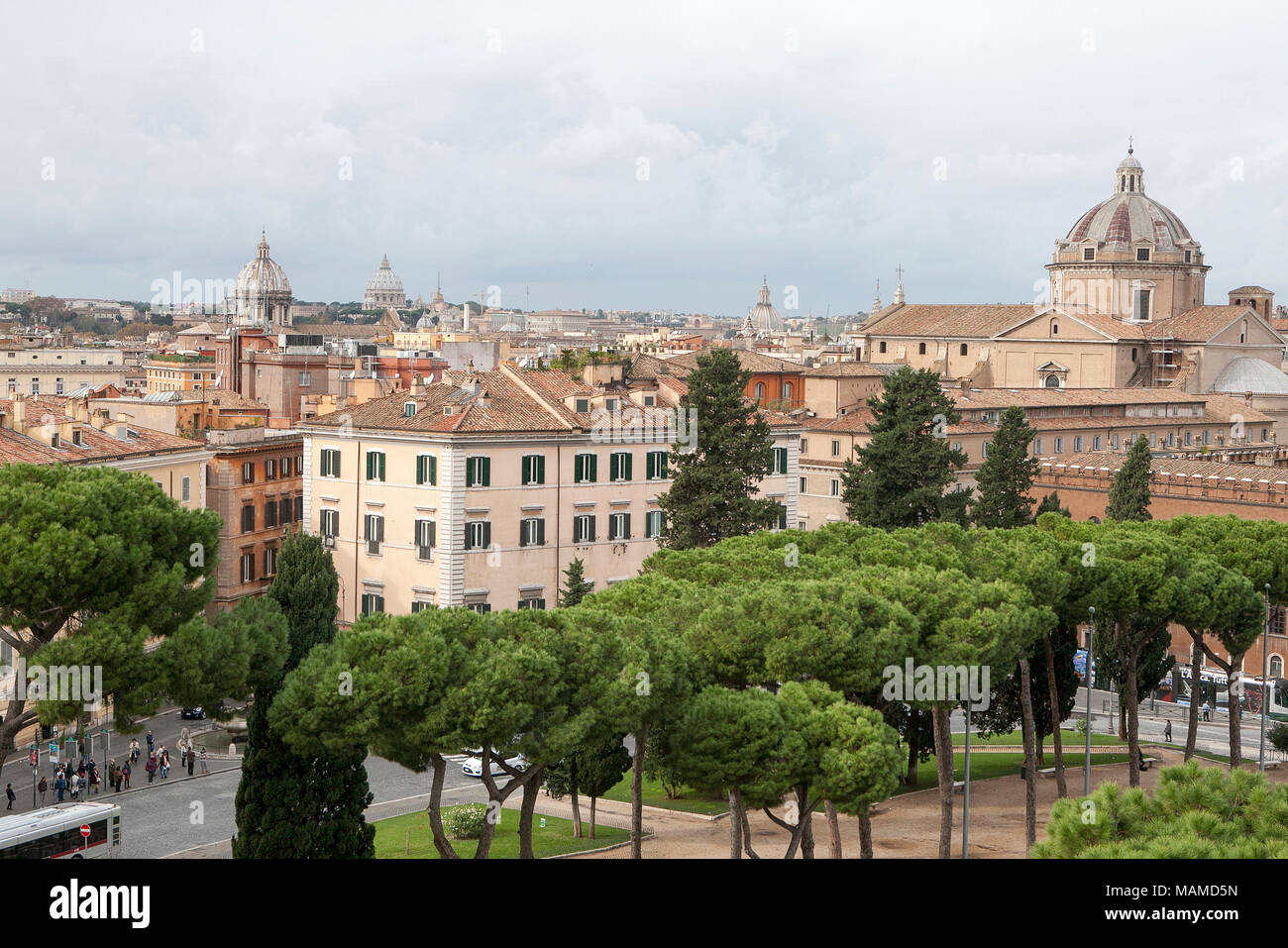 Rom, Italien, 18. November 2017 Blick auf Imperial Forum Rom Stockfoto