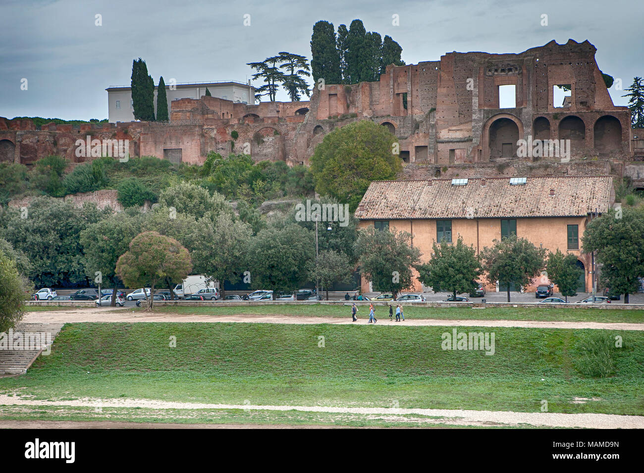 Rom, Italien, 18. November 2017 Blick auf Imperial Forum Rom Stockfoto