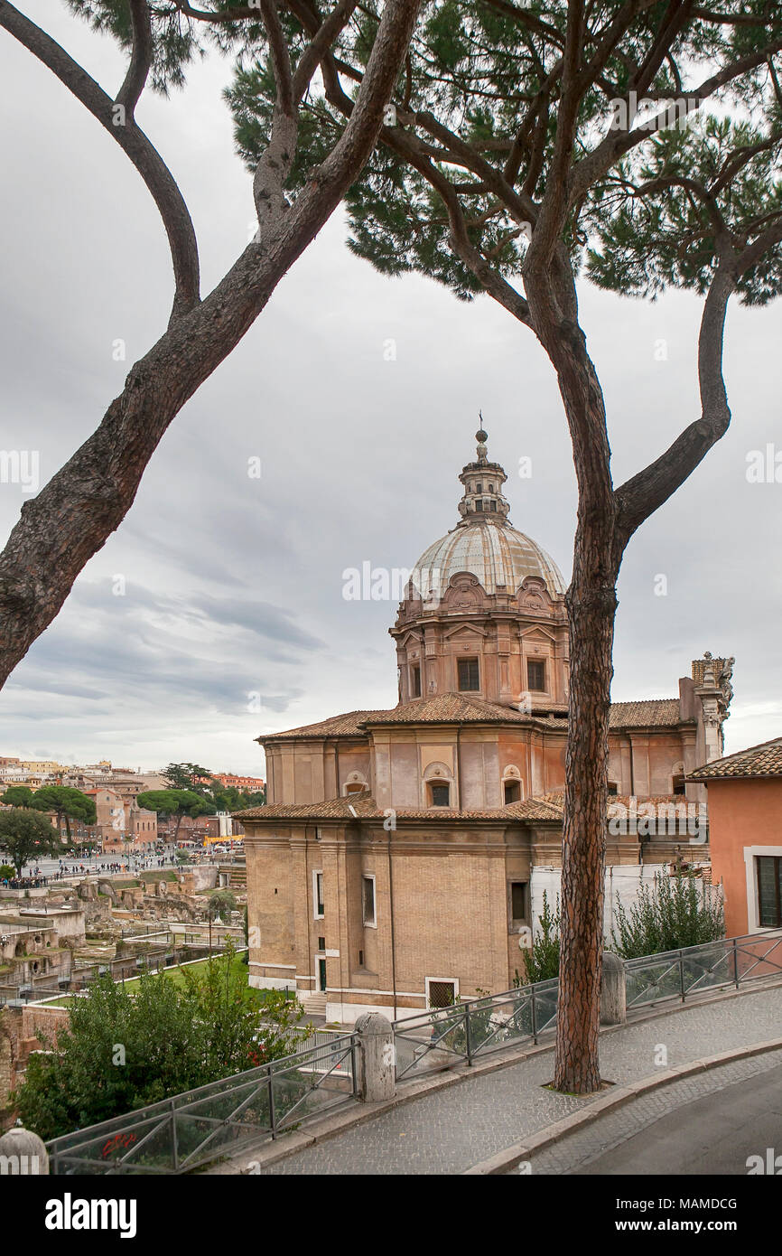 Rom, Italien, 18. November 2017 Blick auf Imperial Forum Rom Stockfoto