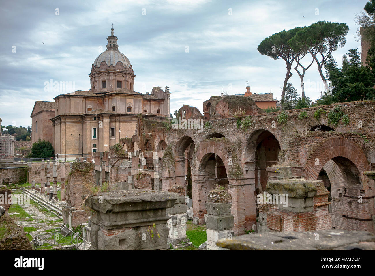 Rom, Italien, 18. November 2017 Blick auf Imperial Forum Rom Stockfoto