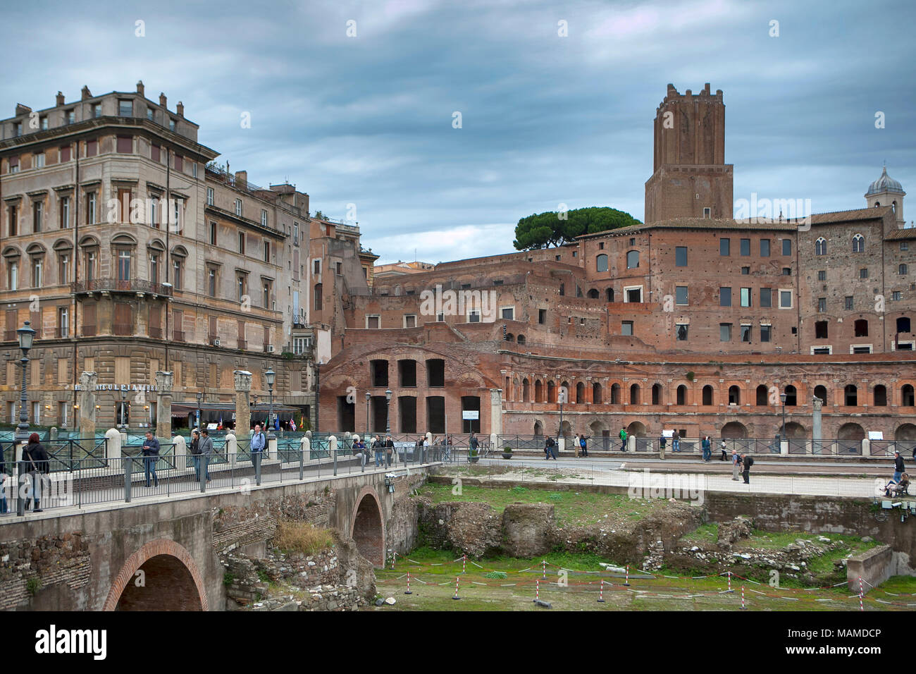 Rom, Italien, 18. November 2017 Blick auf Imperial Forum Rom Stockfoto
