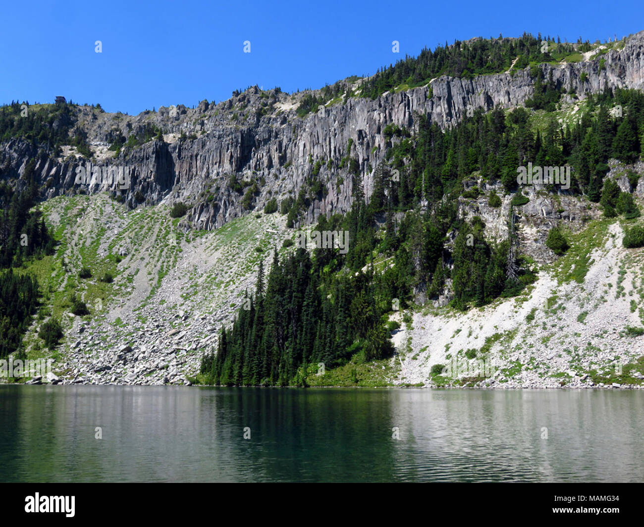 Eunice See bei Mt Rainier NP in WA Stockfoto