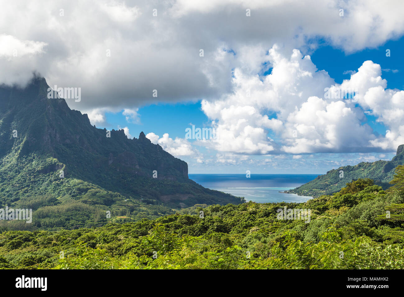 Insel Moorea in Französisch Polynesien. Stockfoto