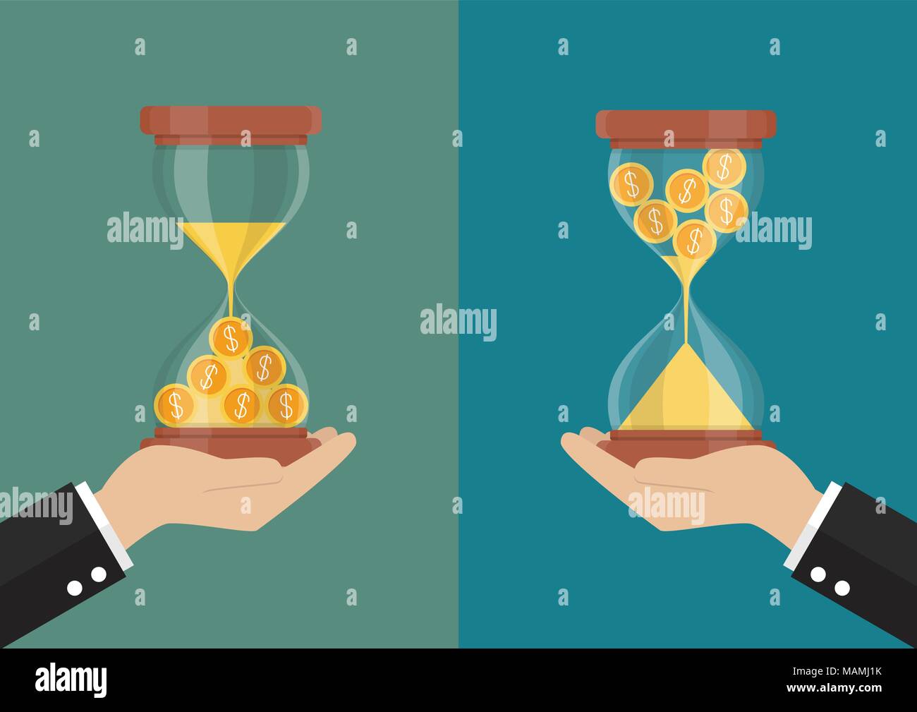Zeit ist Geld. Vector Illustration Stock Vektor