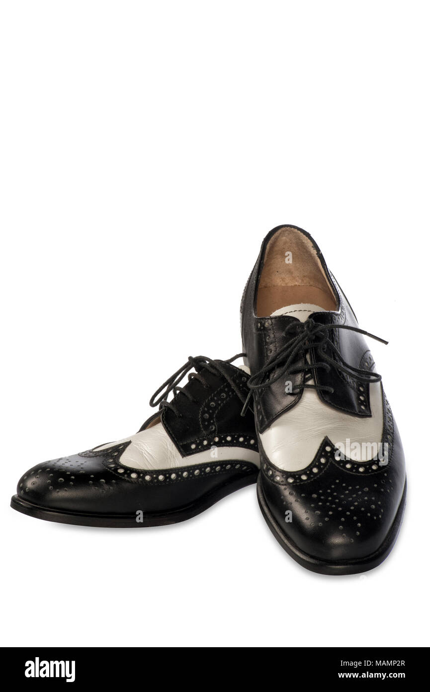 Elegante zweifarbige Schuhe Stockfoto