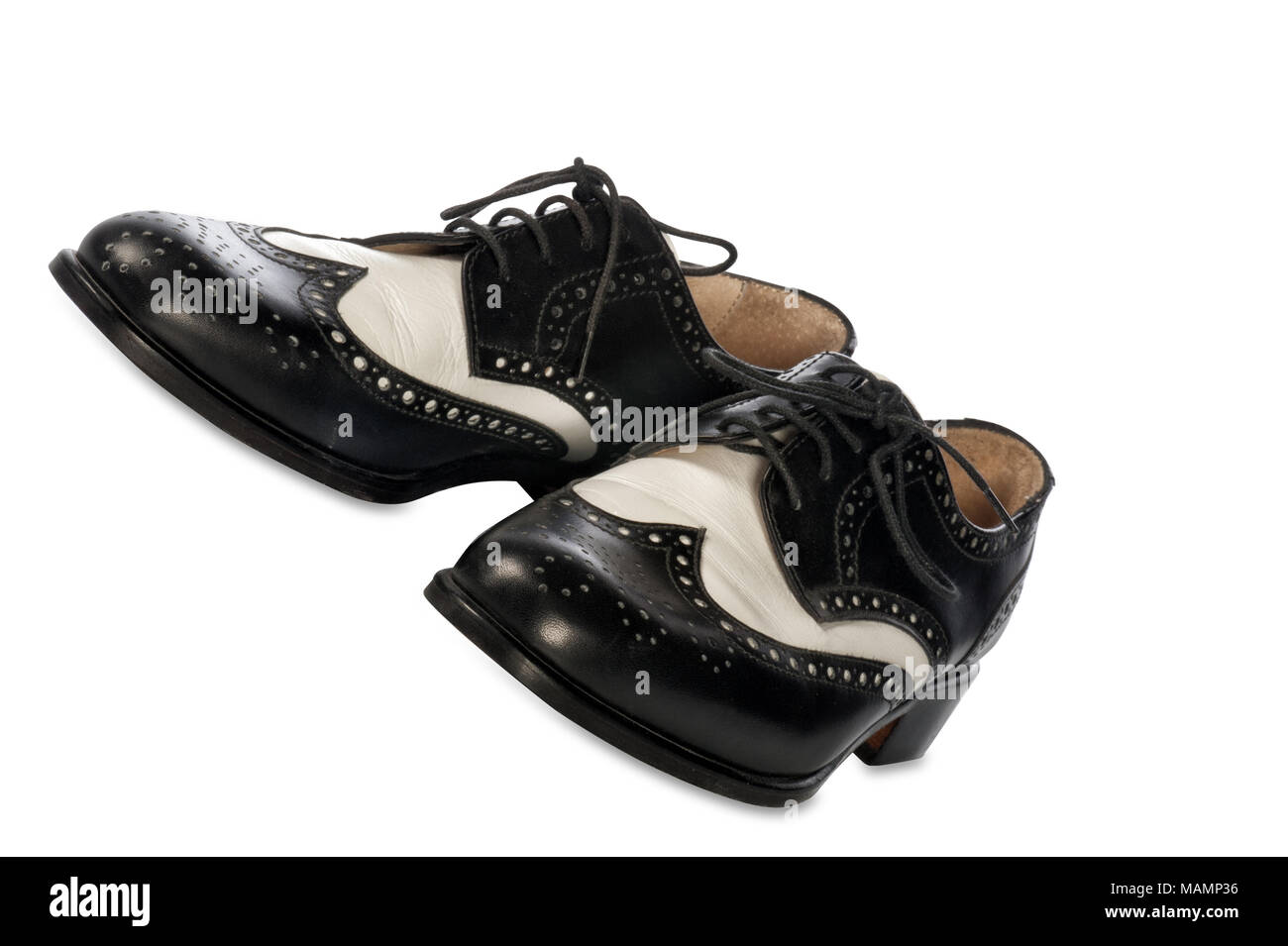 Elegante zweifarbige Schuhe Stockfoto