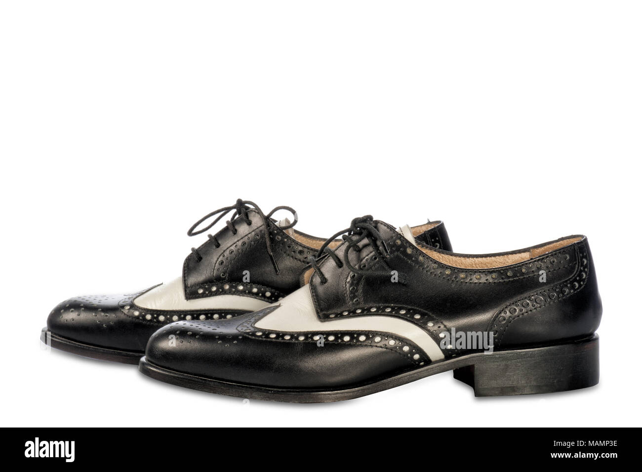 Elegante zweifarbige Schuhe Stockfoto