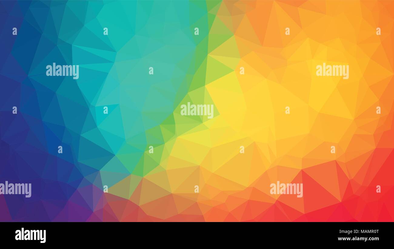 Multicolor polygonalen Illustration, die besteht aus Dreiecken. Geometrische Hintergrund in Origami Art mit einem Farbverlauf. Stock Vektor
