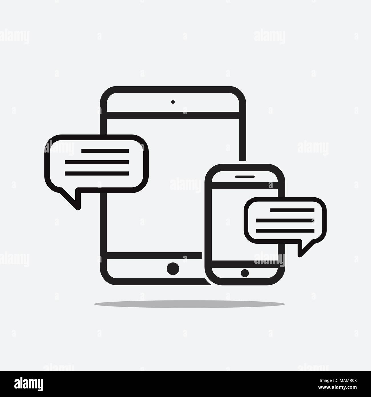 Umrisse Dialog Symbol isoliert auf grauen Hintergrund. Line Chat Symbol für Ihre Web site Design, Logo, App, UI. Editierbare Schlaganfall. Vector Illustration. Stock Vektor