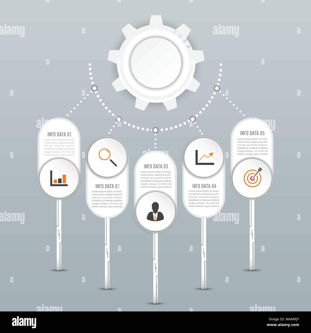 Kreis Diagramm Infografik Vorlage mit 12 Optionen für Präsentationen, Werbung, Layouts, jährliche Berichte Stock Vektor