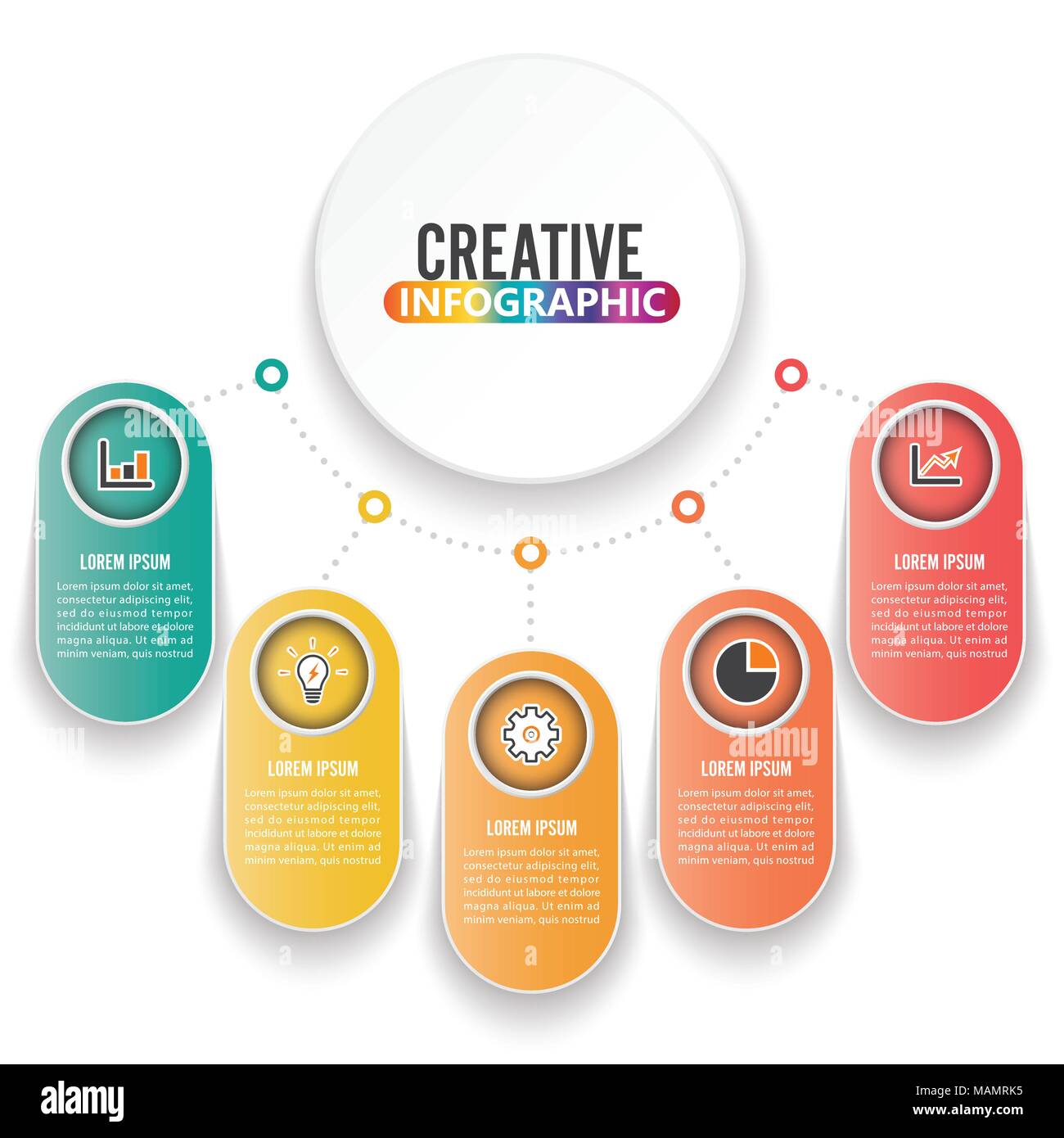Kreis Diagramm Infografik Vorlage mit 12 Optionen für Präsentationen, Werbung, Layouts, jährliche Berichte Stock Vektor