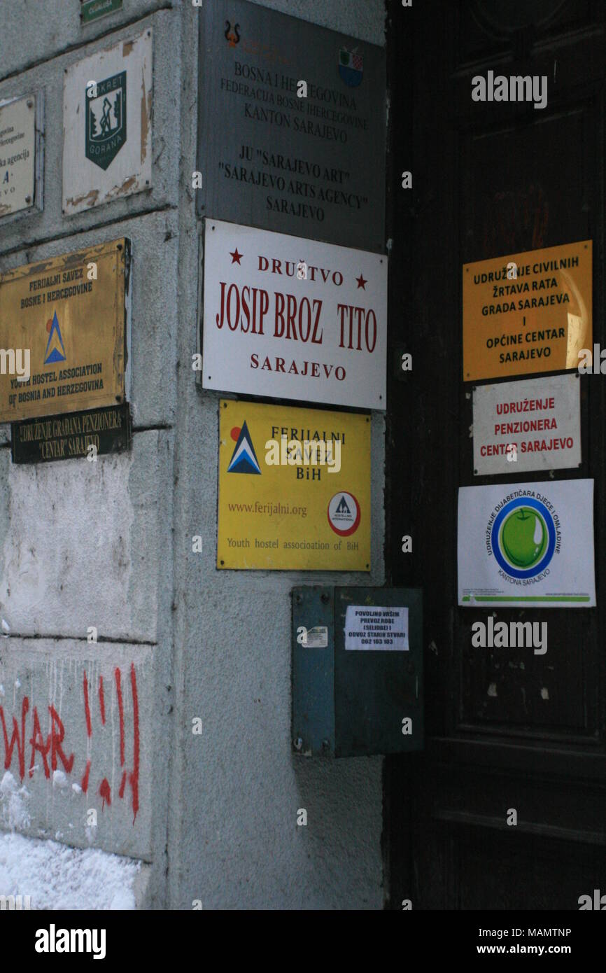 Josip Broz Tito Association in Sarajevo. Stockfoto
