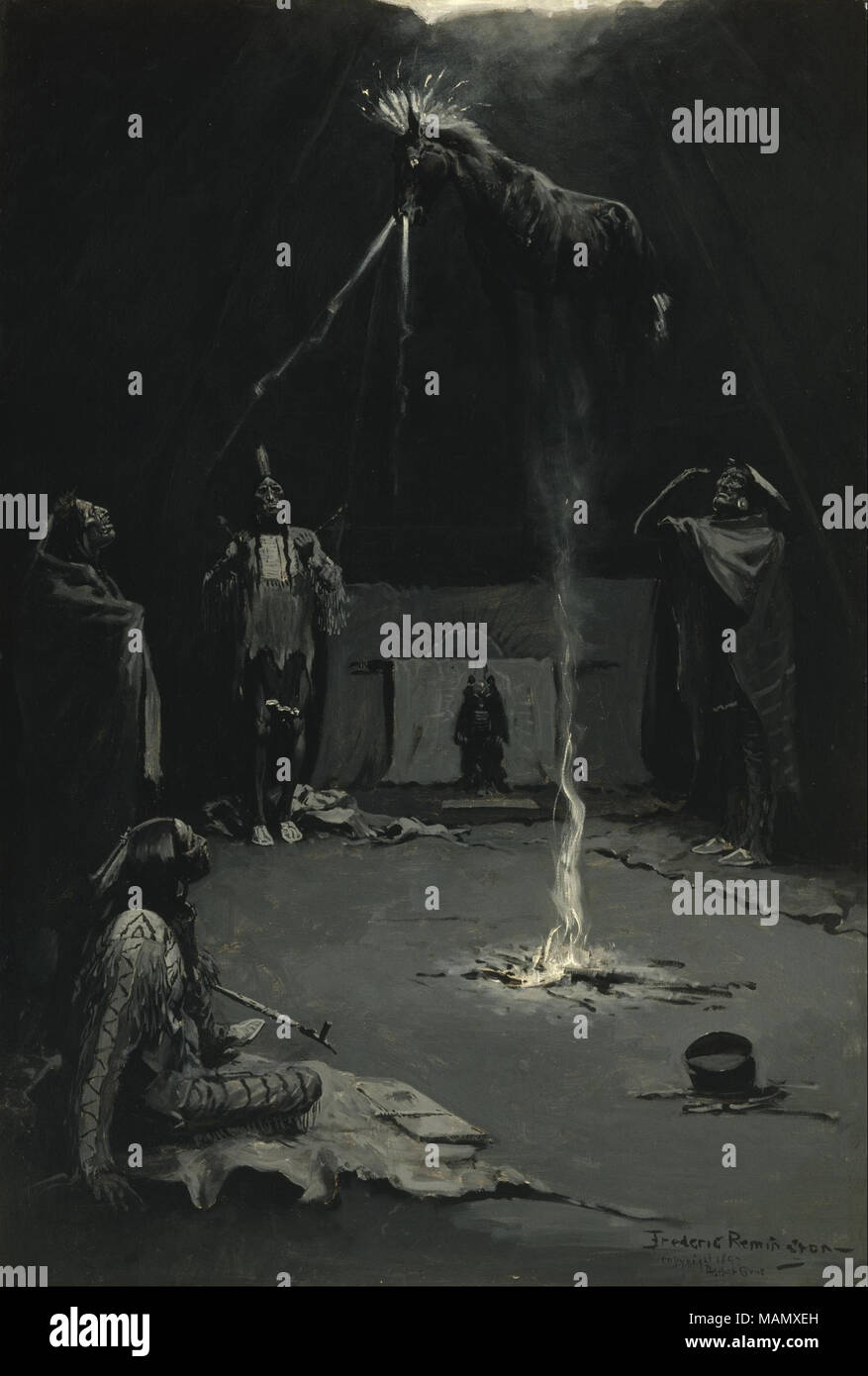 . Englisch: Indisches Feuer Gott (das Gehen des Medicine-Horse) - Stockfoto