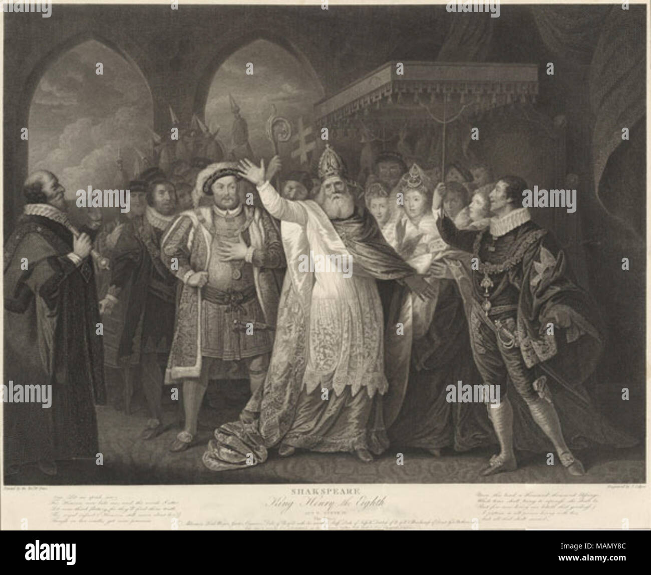 SHAKSPEARE. König Heinrich der Achte. Akt V SZENE IV. -? VIII- +. 1803. COLLYER, Joseph, der Jüngere Stockfoto