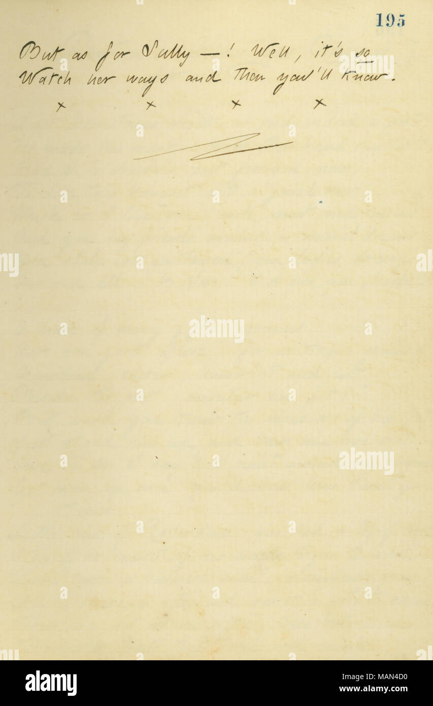 Gedicht von Gunn der Komposition über Sally Edwards. Titel: Thomas Butler Gunn Tagebücher: Band 14, Seite 214, 1860. 1860. Gunn, Thomas Butler, 1826-1903 Stockfoto