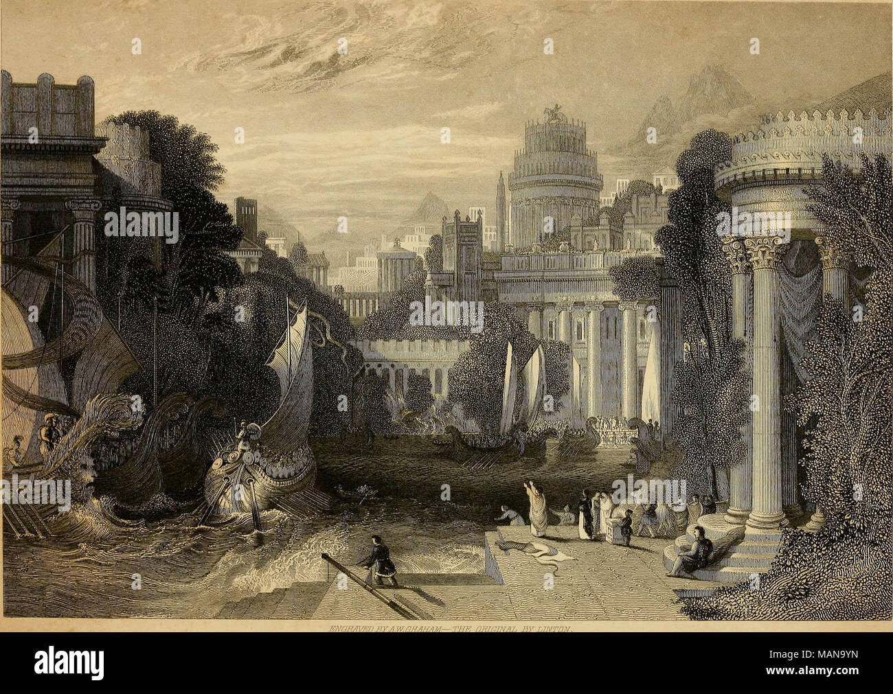 "Die poetische Werke von Fitz-Greene Halleck: Nun zuerst gesammelt; mit stahlstichen illustriert, die anhand von Zeichnungen, die von Amerikanischen Künstlern" (1850) Stockfoto