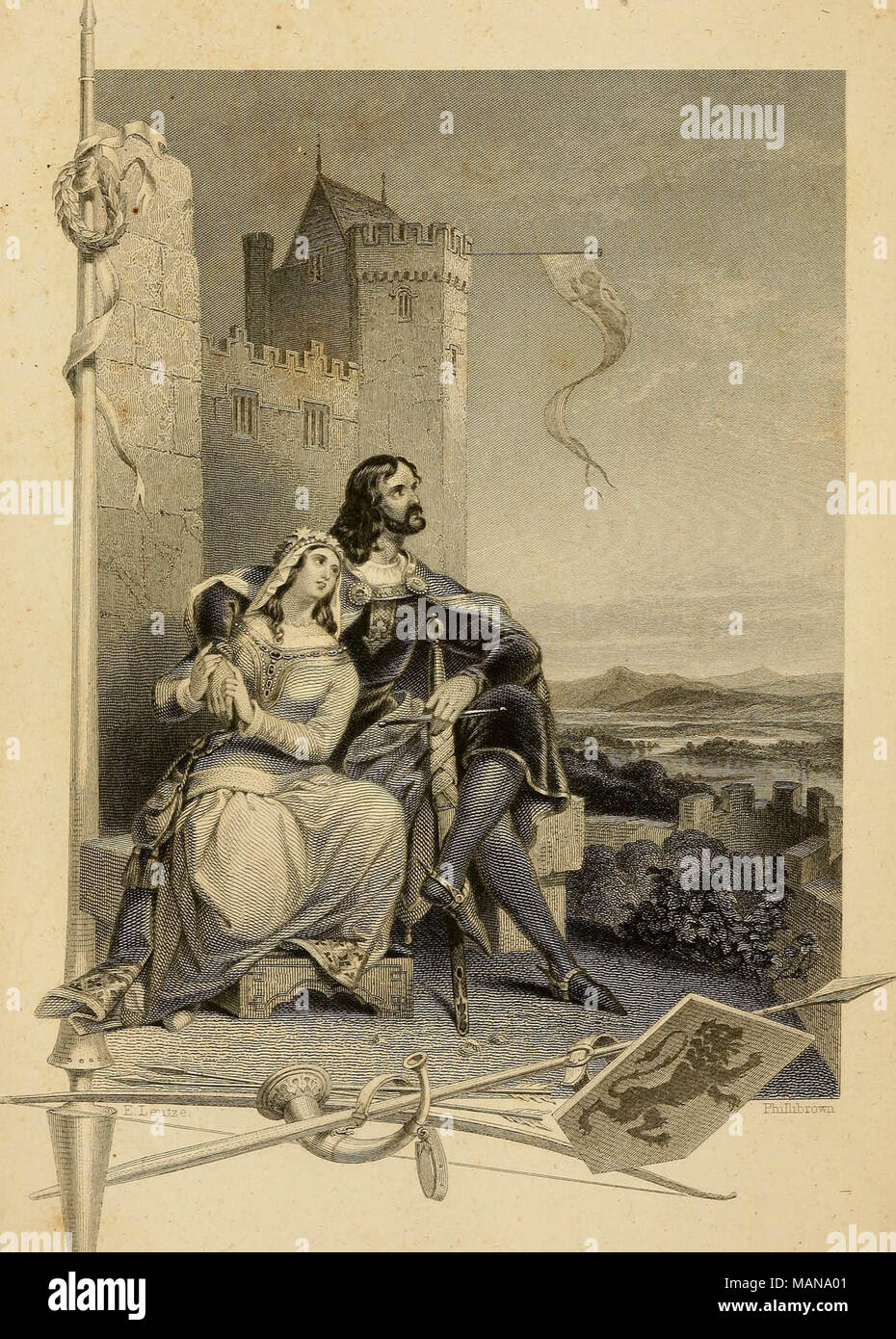 "Die poetische Werke von Fitz-Greene Halleck: Nun zuerst gesammelt; mit stahlstichen illustriert, die anhand von Zeichnungen, die von Amerikanischen Künstlern" (1850) Stockfoto