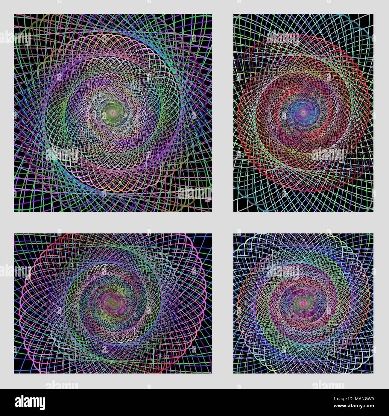 Fraktale Spirale seite Hintergrund design Stock Vektor