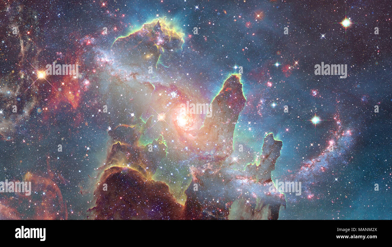 Spiralgalaxie im Raum. Elemente des Bildes von der NASA eingerichtet. Stockfoto