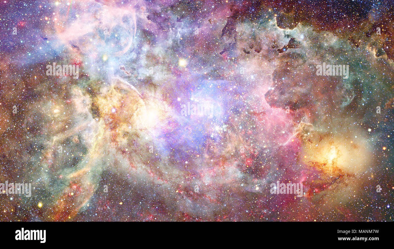 Galaxien und Nebel. Abstrakten raum Hintergrund. Elemente dieses Bild eingerichtet, die von der NASA. Stockfoto