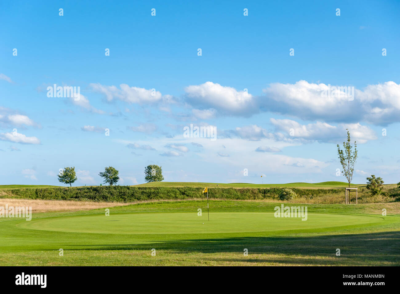 Golfplatz in Wulfen, Wulfener Hals, Fehmarn, Ostsee, Schleswig-Holstein, Deutschland, Europa Stockfoto