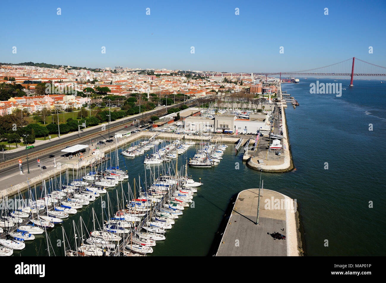 Belém Marina. Lissabon, Portugal Stockfoto