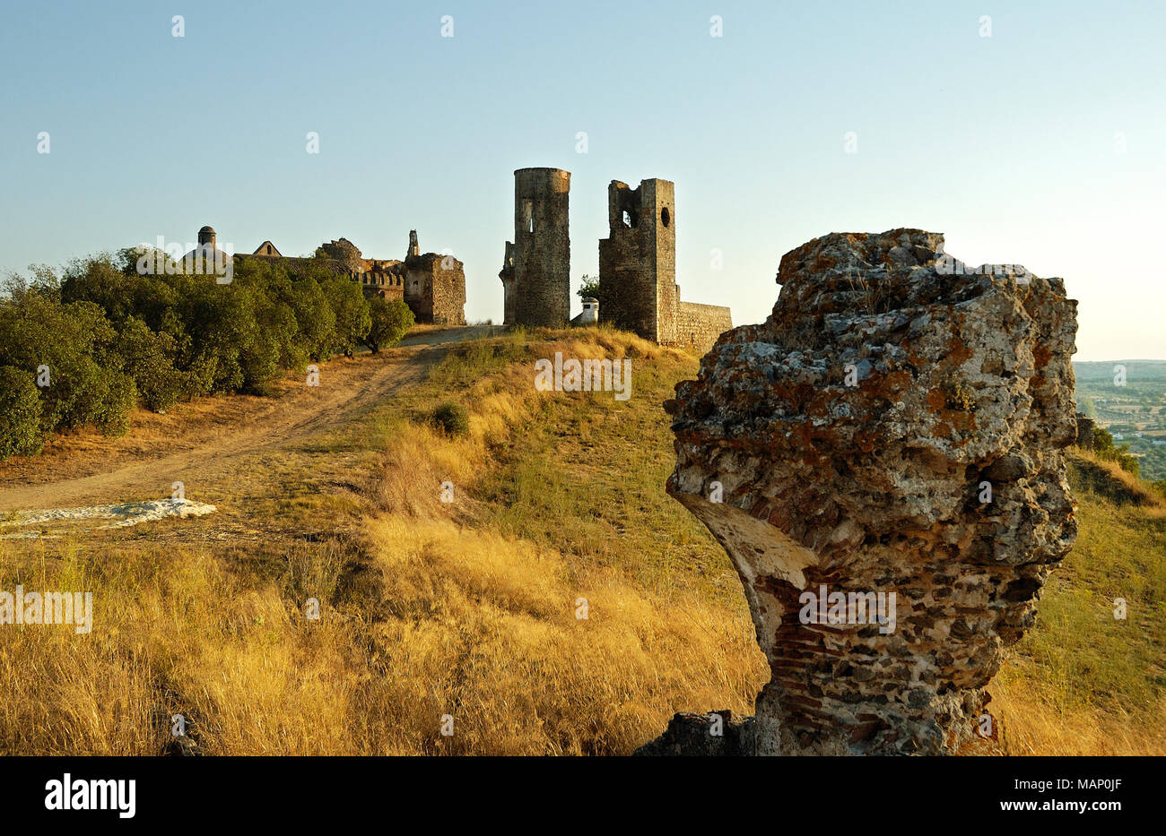 Das Schloss von Montemor-o-Novo. Alentejo, Portugal Stockfoto