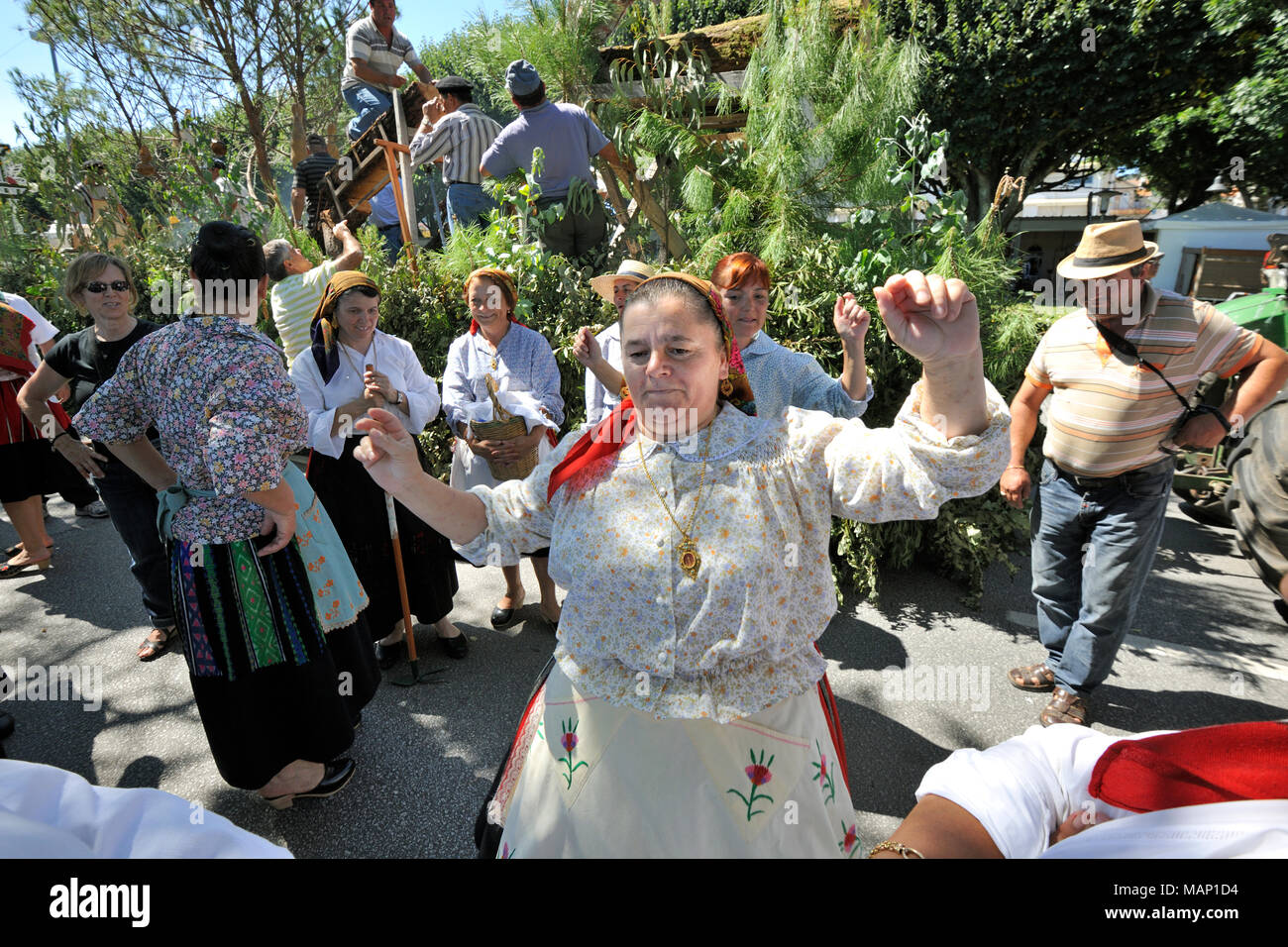Unsere Liebe Frau von Agonie Festlichkeiten, die größte traditionelle Festivals in Portugal. Viana do Castelo. Stockfoto