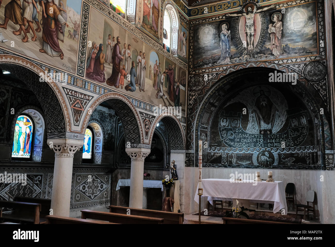 Beit Jamal ist ein katholisches Kloster der Salesianer Mönche in der Nähe von Beit Shemesh, Israel. Die Website ist mit der byzantinischen Stadt Caphargamala identifiziert oder Stockfoto