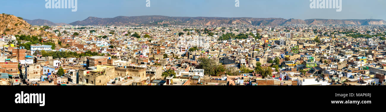 Panorama von Jaipur, Rajasthan, Indien Stockfoto