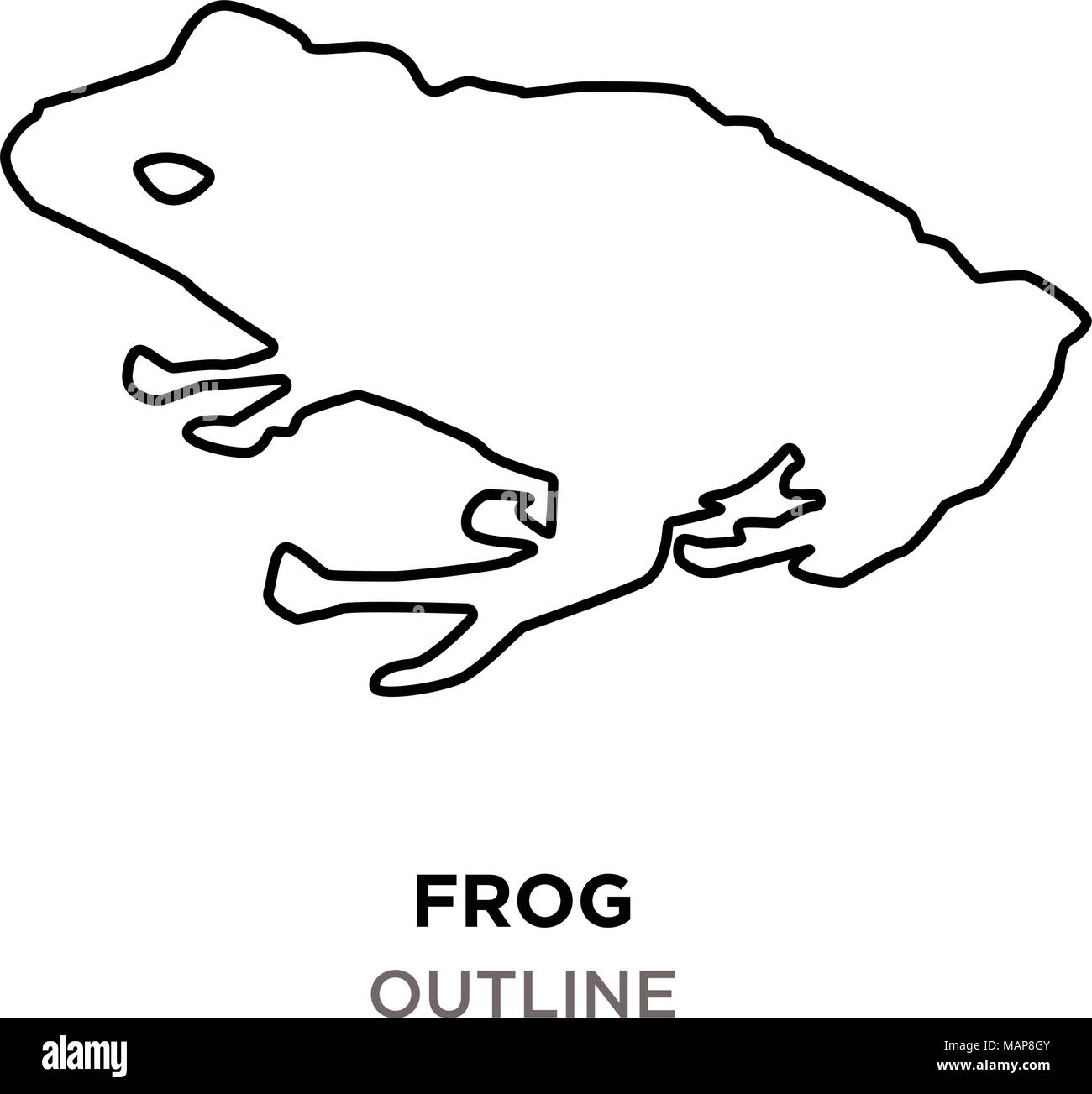 Frosch Umrisse auf weißem Hintergrund Stock-Vektorgrafik - Alamy