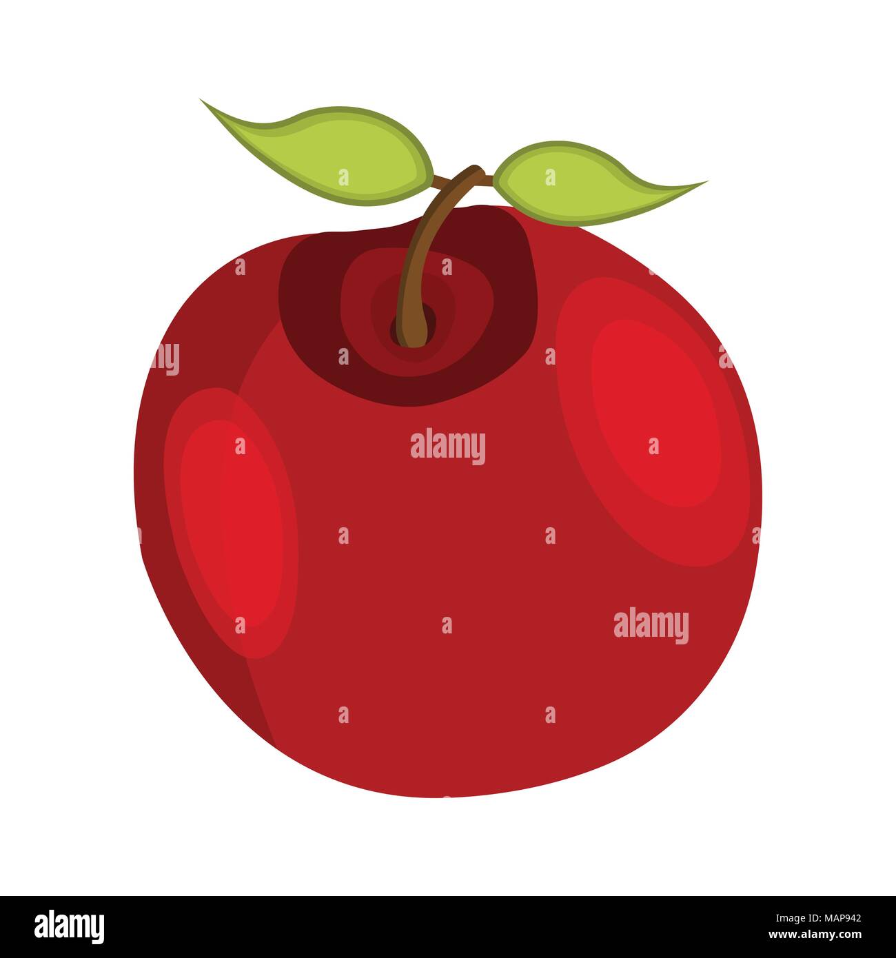 Apple Symbol. Cartoon Stil. Vector Illustration für Thanksgiving Day. Stock Vektor