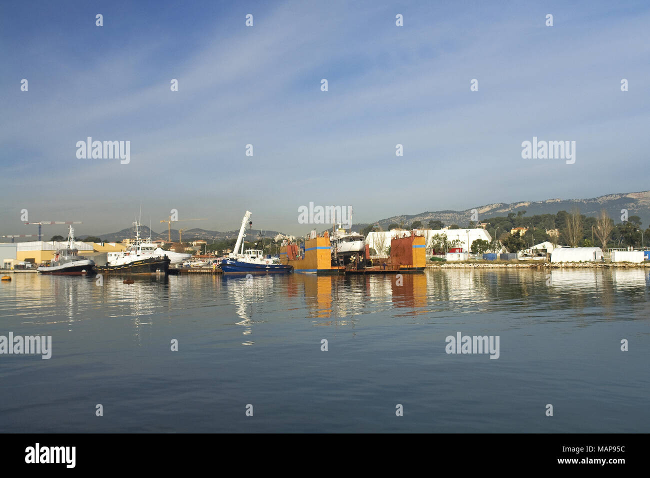 Naval Station Hof La Seyne-sur-Mer Stockfoto