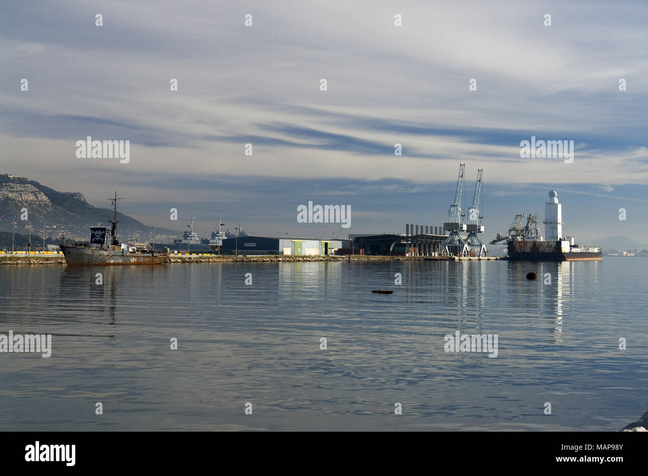 Naval Station Hof La Seyne-sur-Mer Stockfoto