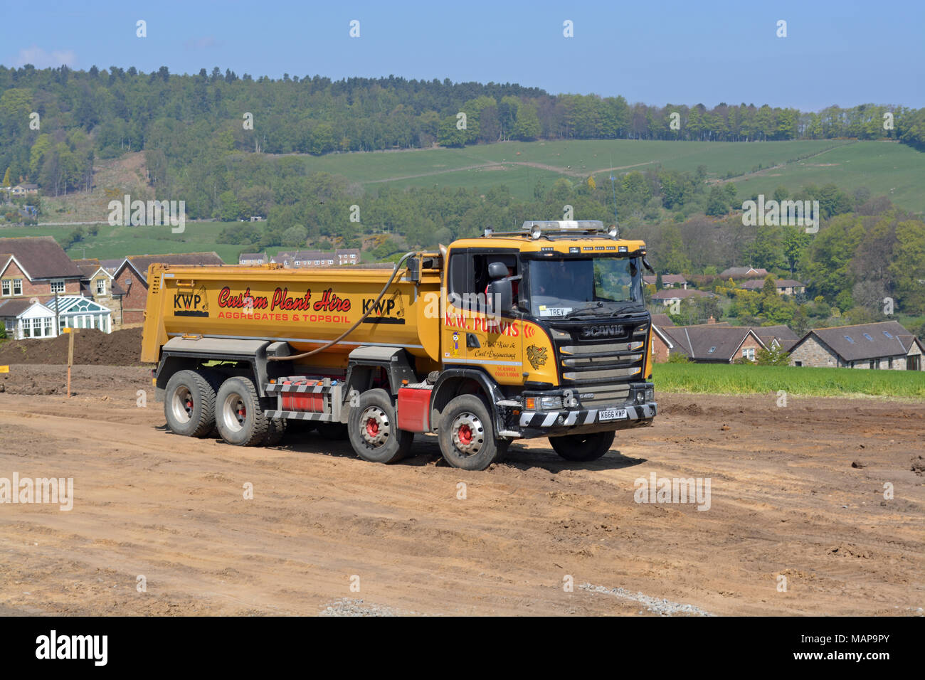 Scania G450 Kipper Stockfoto