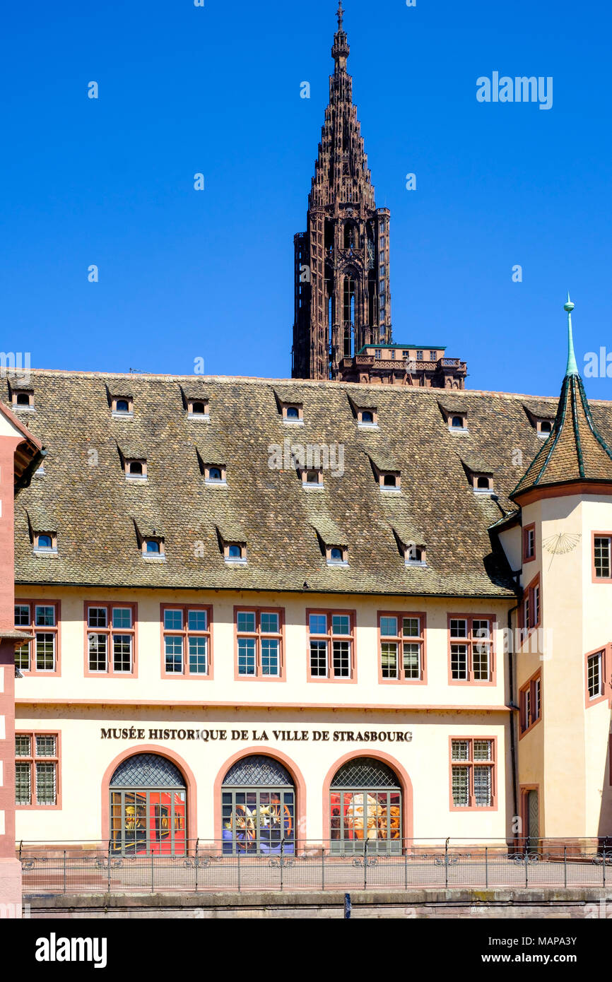La Grande Boucherie Gebäude aus dem 16. Jahrhundert, Historisches Museum, die Kathedrale von spire, Straßburg, Elsass, Frankreich, Europa, Stockfoto