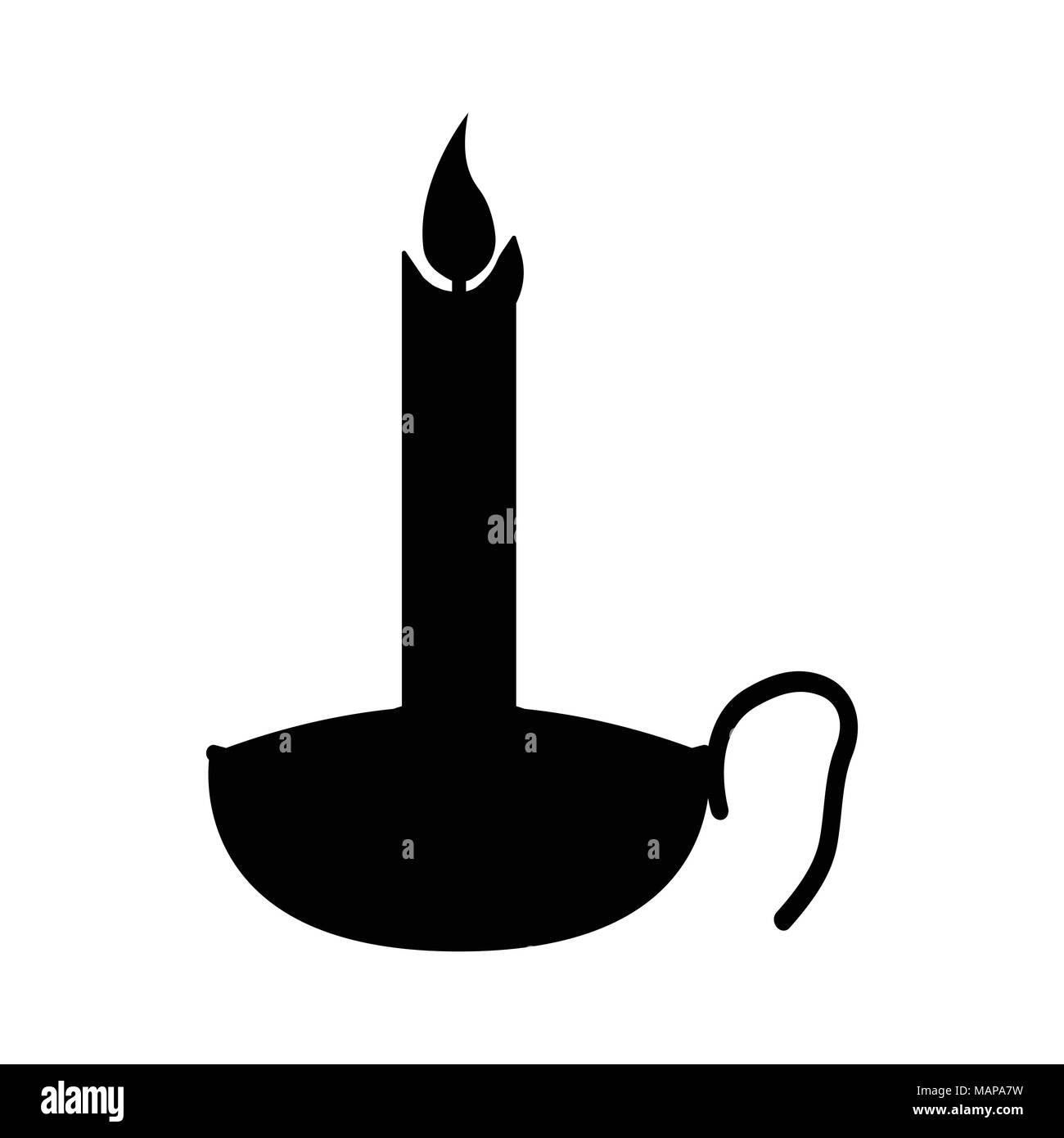 Kerze einfach auf das Symbol. Isolierte Vector Illustration. Stock Vektor