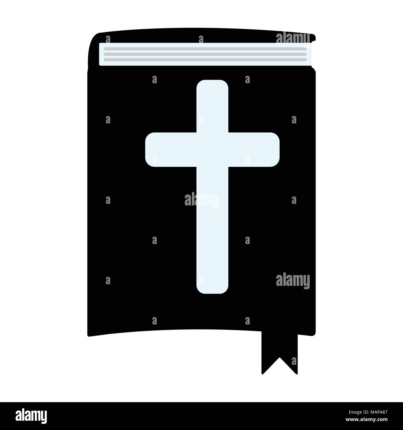 Heilige Bibel einfach auf das Symbol. Isolierte Vector Illustration. Stock Vektor