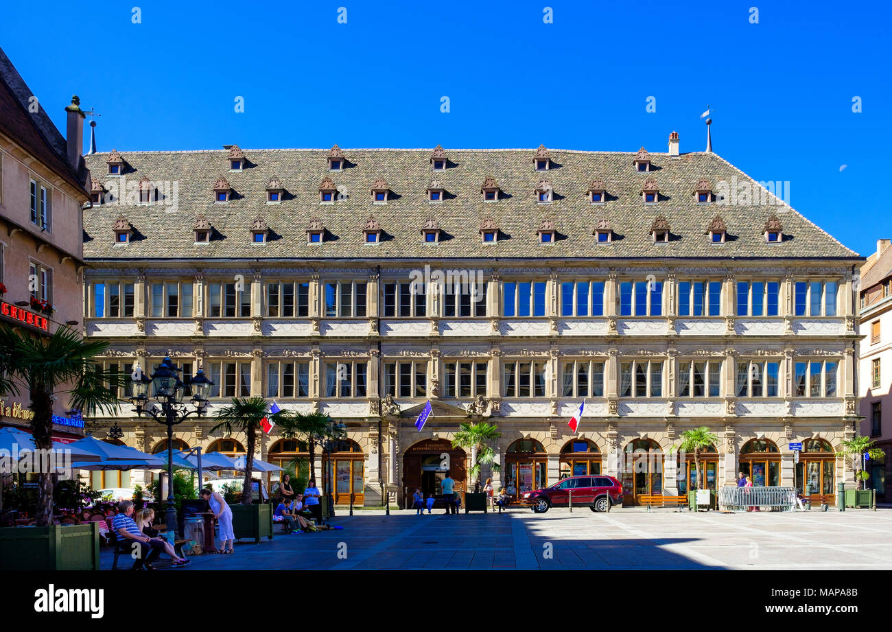 Wirtschaftskammer, 16. Jahrhundert, Place Gutenberg, Straßburg, Elsass, Frankreich, Europa, Stockfoto