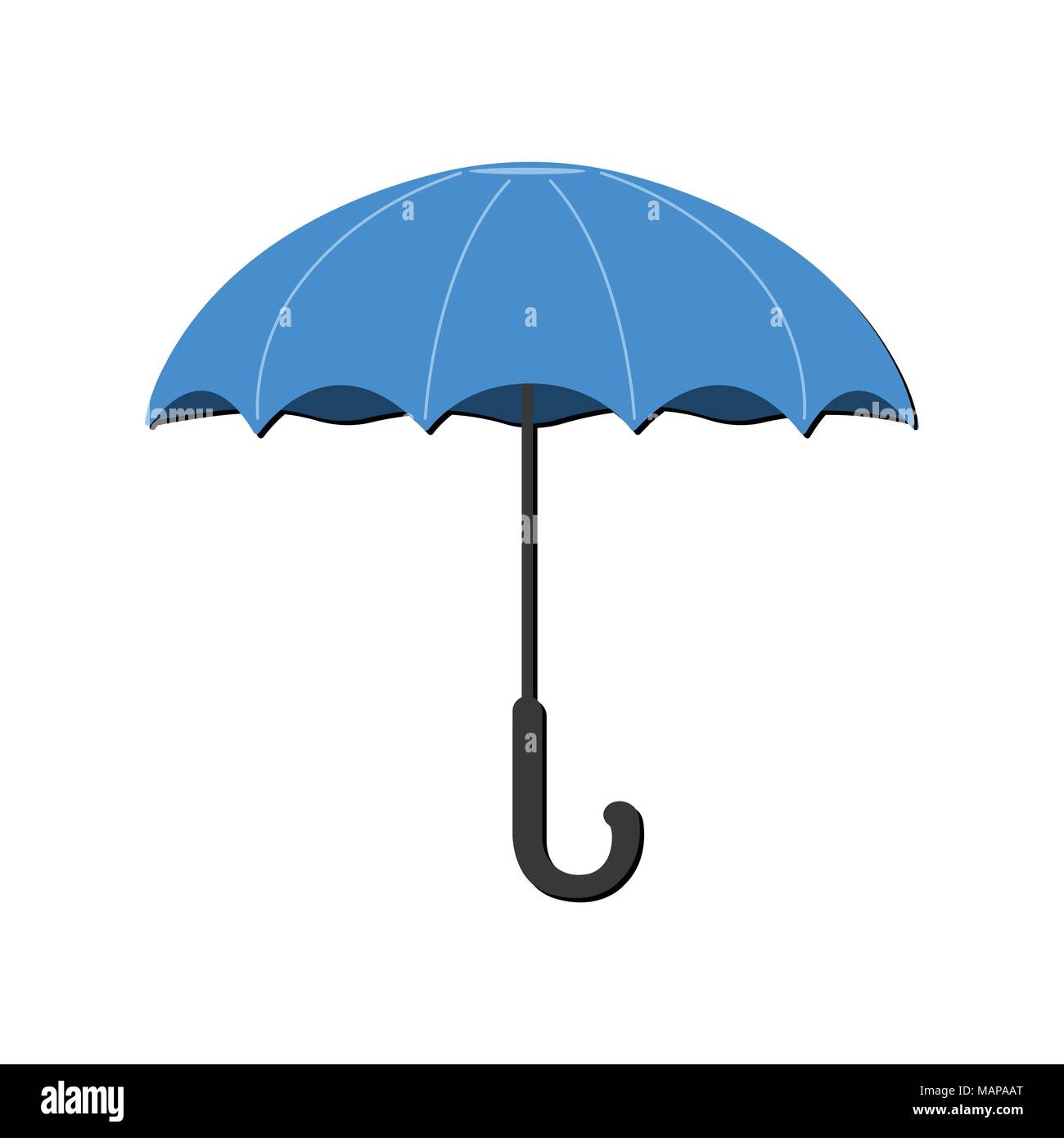 Regenschirm Symbol. Wetter label für Web auf weißem Hintergrund. Cartoon Vector Illustration Stock Vektor