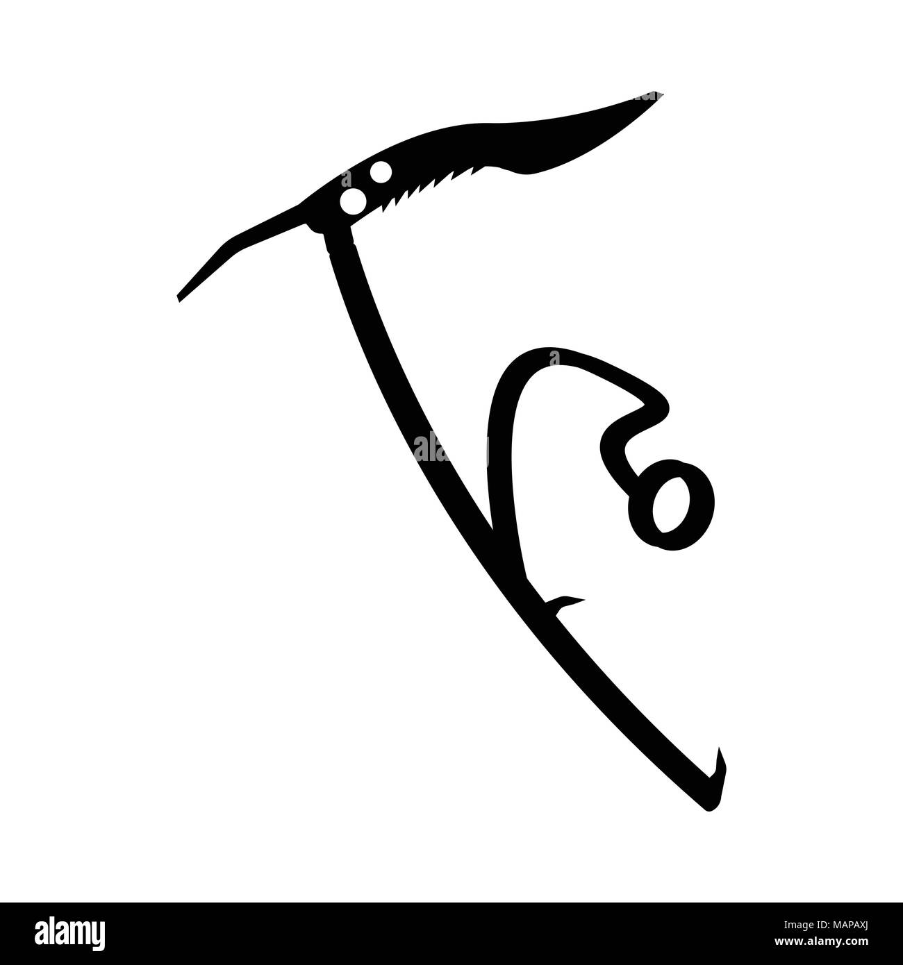 Eispickel auf weißem Hintergrund. Eispickel Vector Illustration. Stock Vektor