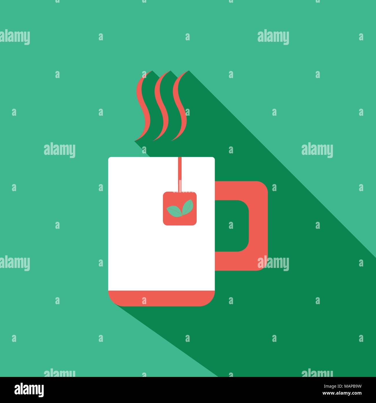 Team und Kaffee Tasse Symbol. Flache Vector Illustration. Stock Vektor