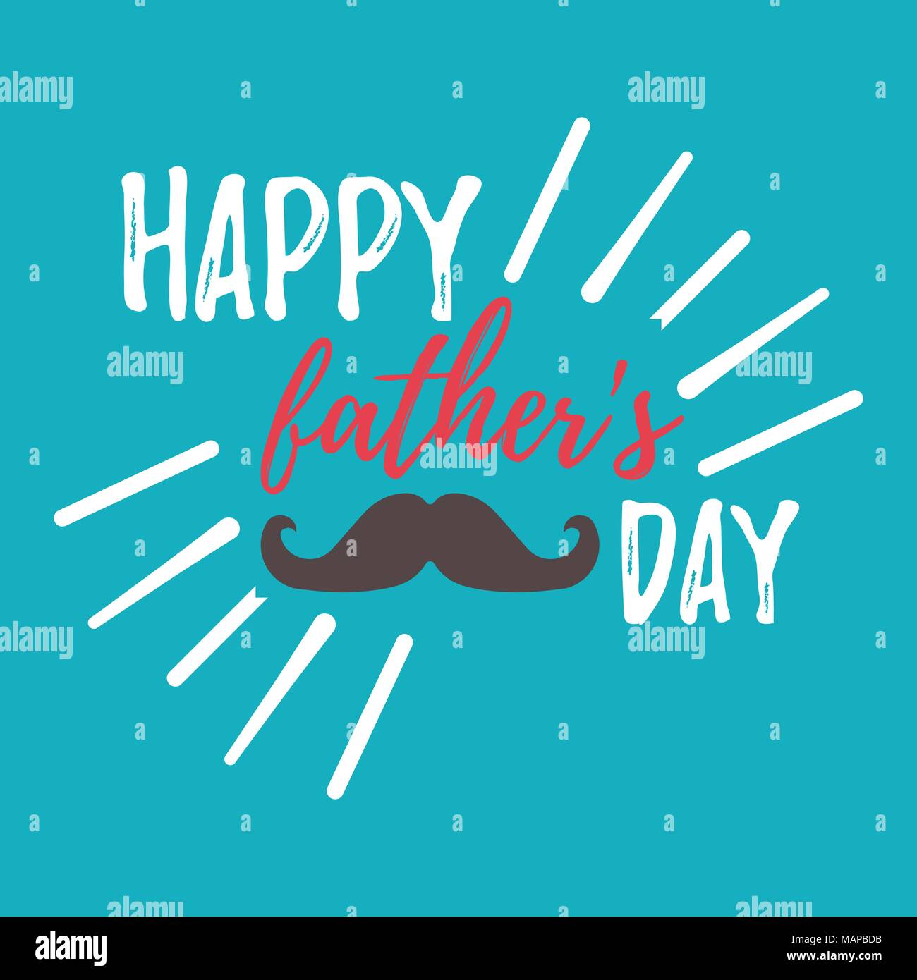 Der glückliche Vater Tag Banner und Giftcard. Beste Papa Poster im Hintergrund. Vector Illustration. Stock Vektor