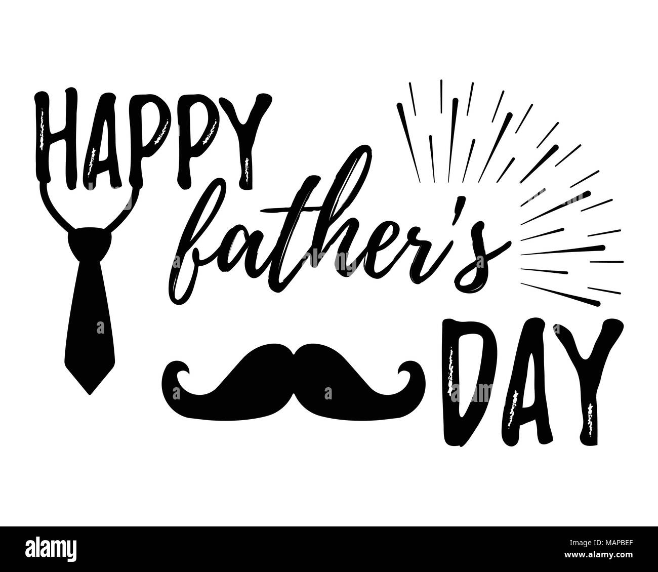 Der glückliche Vater Tag Banner und Giftcard. Beste Papa Poster im Hintergrund. Vector Illustration. Stock Vektor