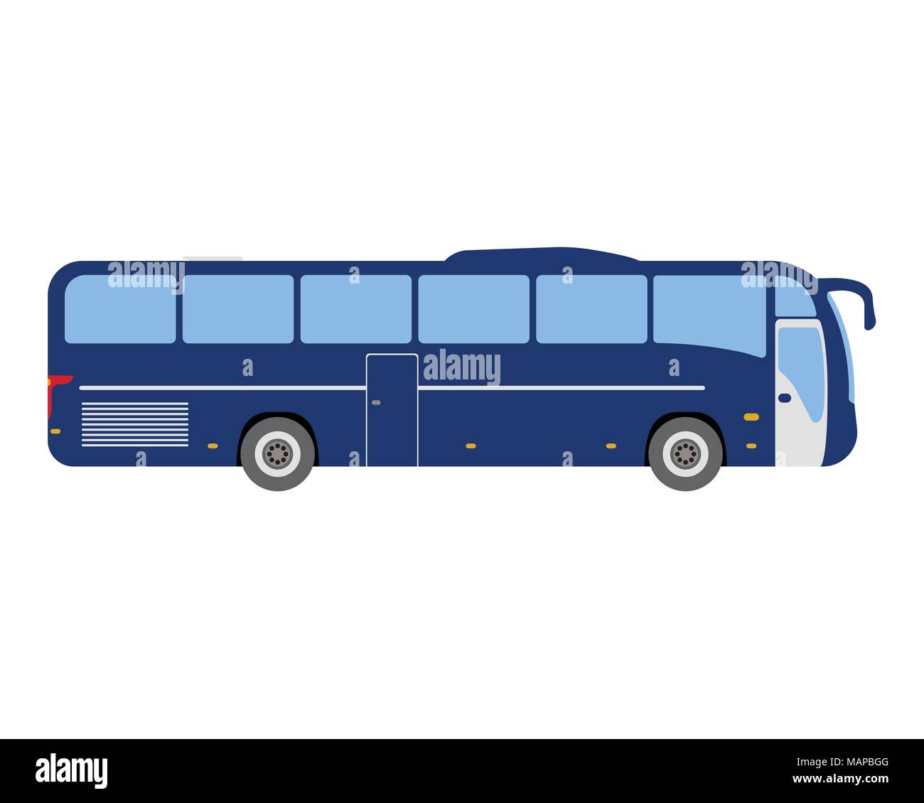 Bus flachbild Symbol und Logo. Cartoon Vector Illustration. Stock Vektor