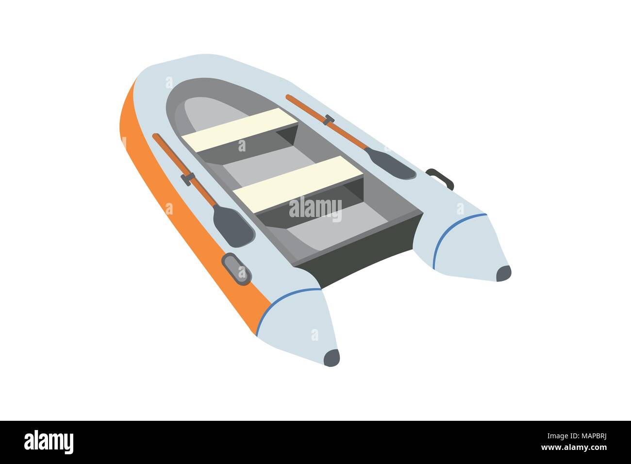 Raft flachbild Symbol und Zeichen. Cartoon Vector Illustration. Stock Vektor