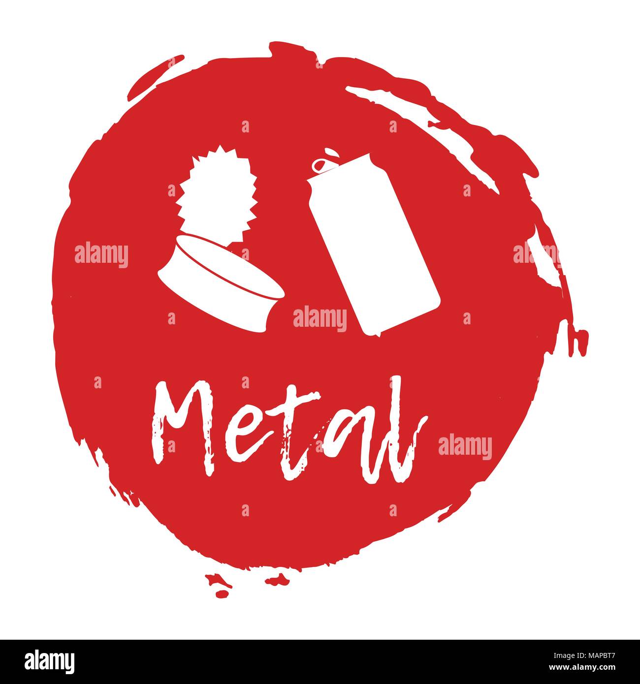 Recycling Abfall sortieren icon-Metall. Vector Illustration. Stock Vektor